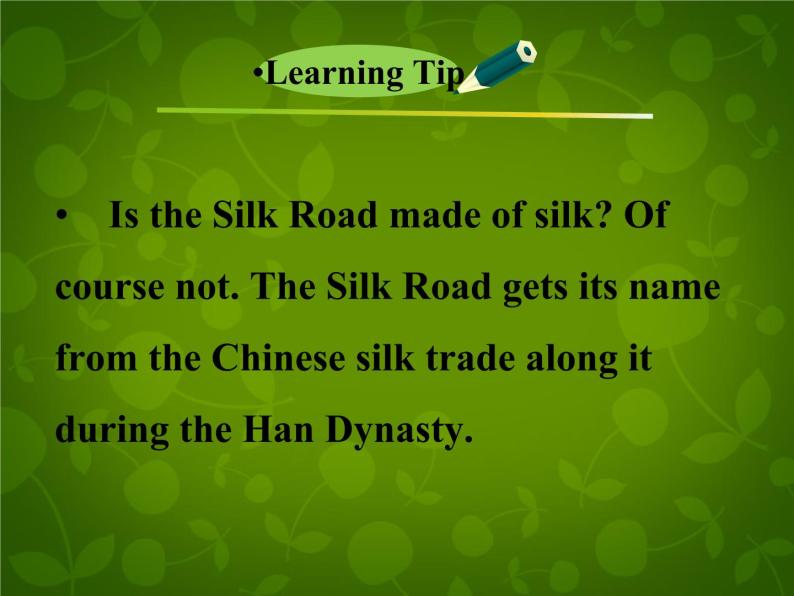 Unit 1 A Trip to the Silk Road Lesson 1 A Trip to China课件 （新版）冀教版七年级下册08