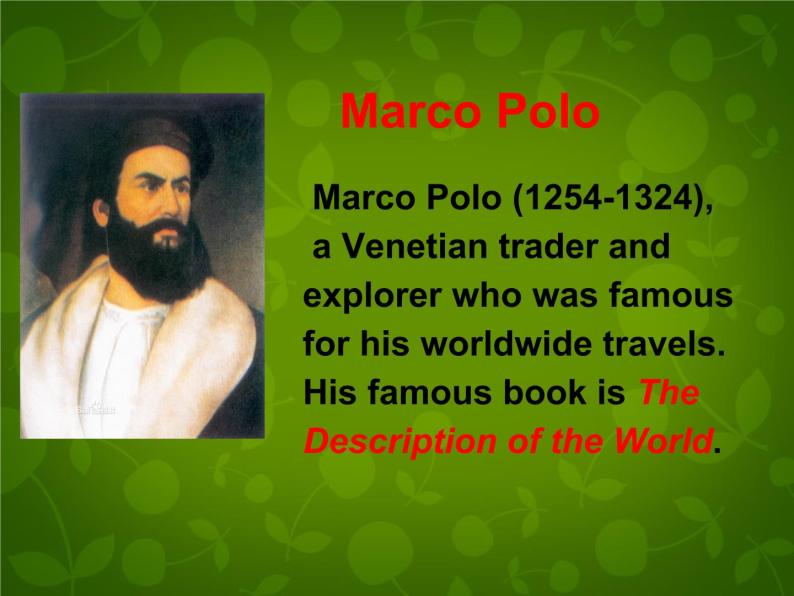 Unit 2 It’s Show Time Lesson 8 Marco Polo and the Silk Road课件 （新版）冀教版七年级下册04