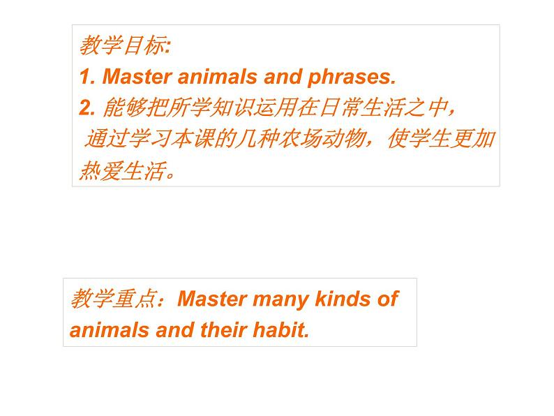 冀教版英语七年级上册 Unit 6 Let’s go Lesson 34 On the Farm 课件第2页