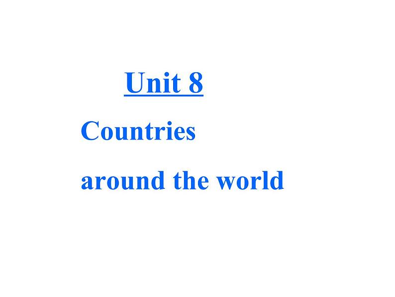 冀教版英语七年级上册 Unit 8 Countries around the World Lesson 43 Directions 课件01
