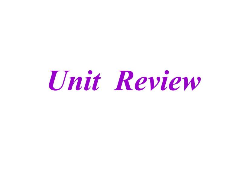 七年级英语上册 Unit 4 Food and Restaurants Review课件 （新版）冀教版01