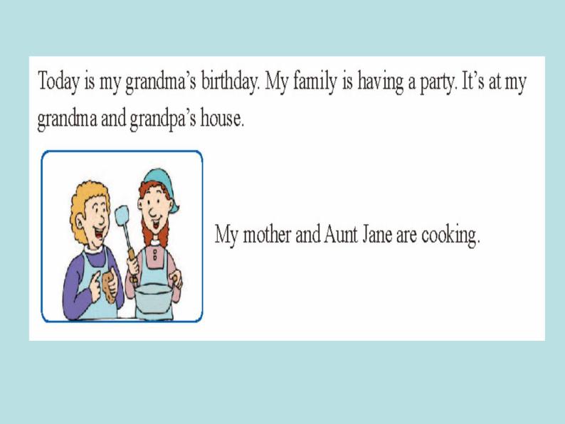 七年级英语上册 Unit 5 Family and home Lesson 30 Grandma's Birthday Party课件 （新版）冀教版08