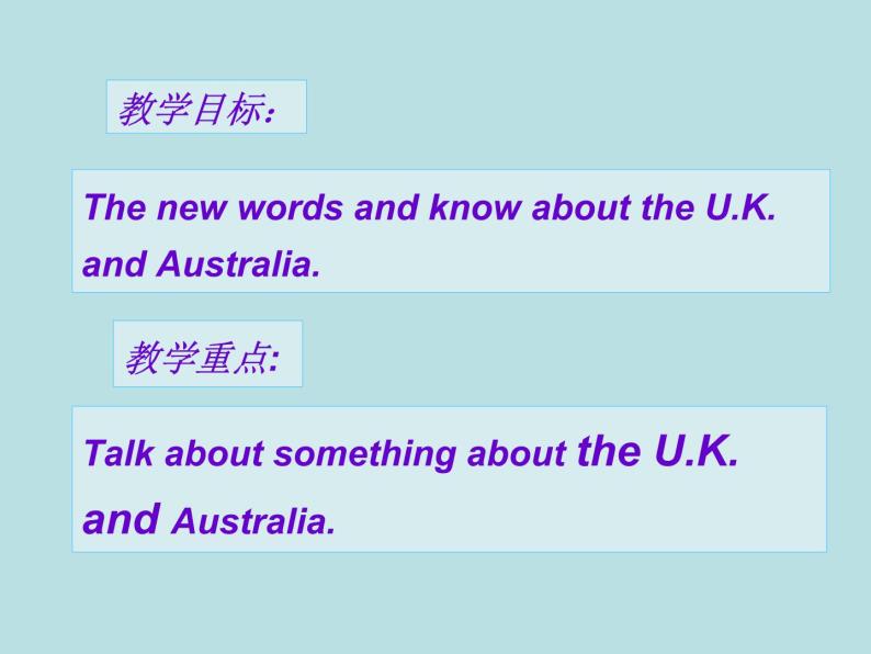 七年级英语上册 Unit 8 Countries around the World Lesson 47 The U.K. and Australia课件 （新版）冀教版02