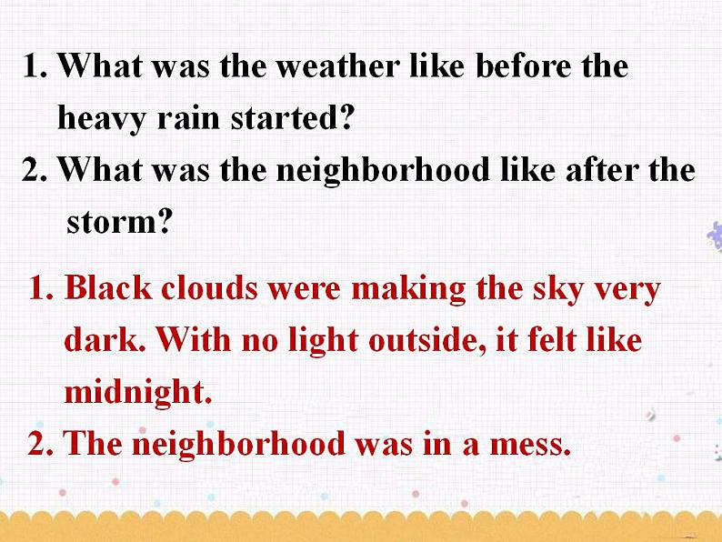 人教版英语八年级下册 Unit5 What were you doing when the rainstorm came? SectionA2 课件+教案+同步练习+导学案+素材08