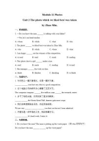 初中英语Module 11 PhotosUnit 3 Language in use课后复习题