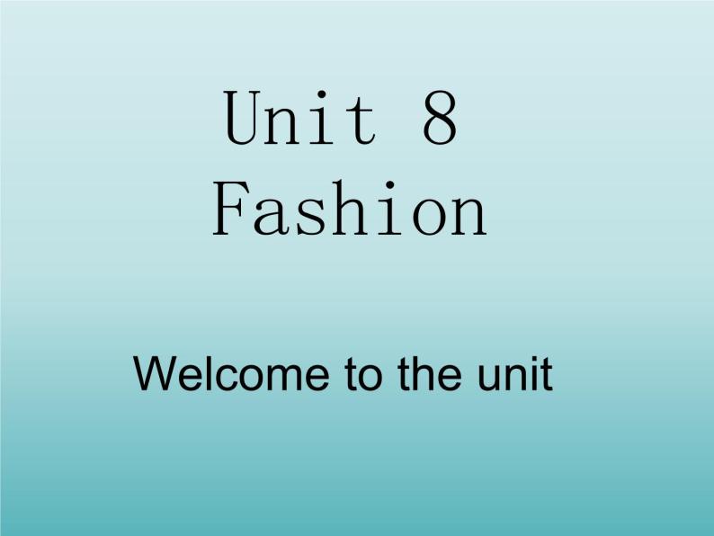 牛津译林版英语七年级上册-Unit 8 Fashion_(2)（课件）01