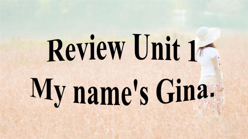人教版七年级英语上册Unit 1 My name’s Gina.复习课件01