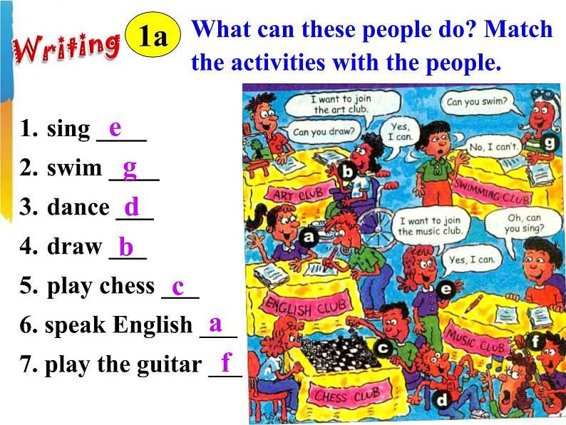 Unit 1 Can you play the guitar全单元课件PPT05