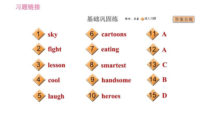 外研版八年级上册英语 Module5 Unit 1 It 's time to watch a cartoon 习题课件第2页