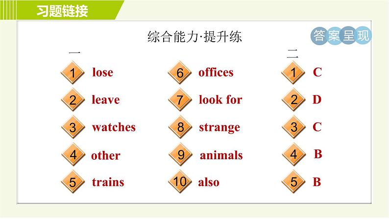 外研版七年级下册英语 Module1 Period 3 Unit 2 A 习题课件第4页