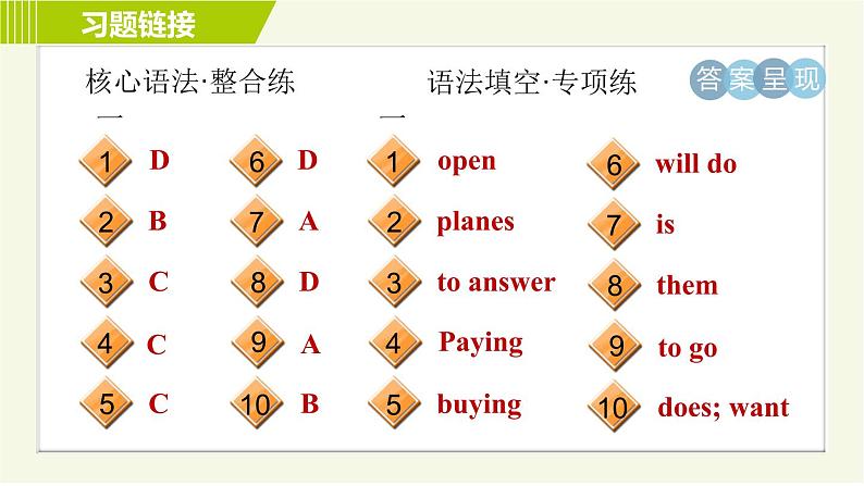 外研版七年级下册英语 Module5 习题课件04