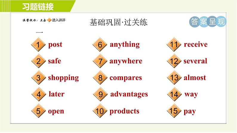 外研版七年级下册英语 Module5 习题课件02
