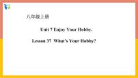冀教版八年级上册Lesson 37 What’s Your Hobby ?优秀ppt课件