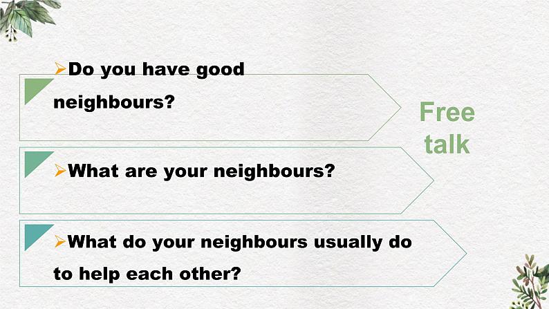 牛津译林版英语七下Unit 2 Neighbours 第二课时 Reading1课件+教案02
