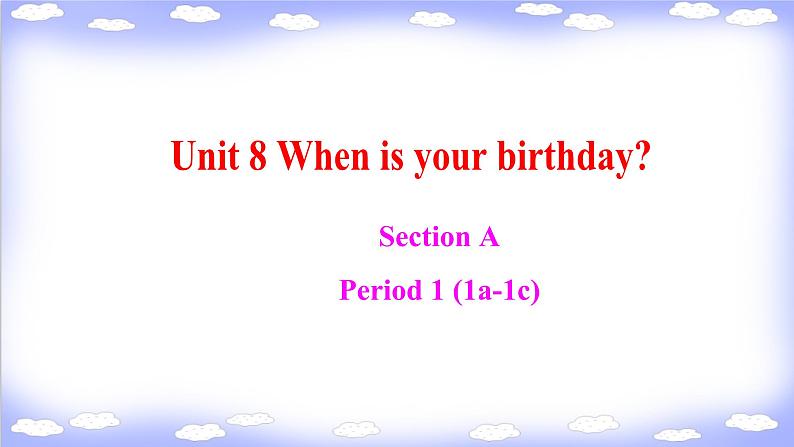 _Unit8 SectionA 1a-1c 课件2021-2022学年人教版英语七年级上册第1页