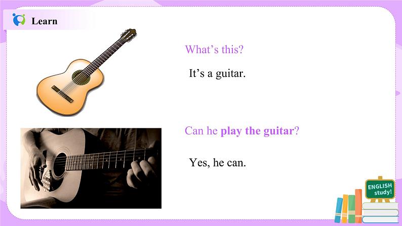 人教版英语七年级下册 Unit1 Can you play the guitar (第3课时)课件第3页