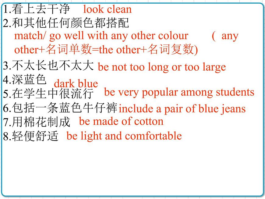 2021年初中英語牛津譯林版(2012)七年級上冊 Unit8 Fashion Task4 課件第3頁