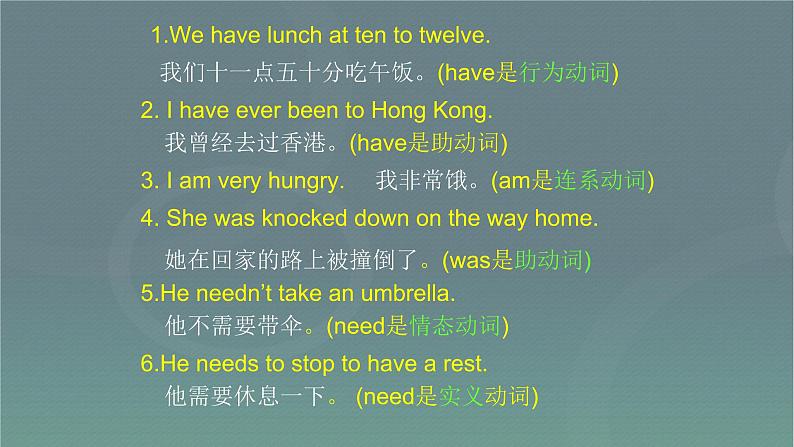 中考英语总复习动词的分类优质 课件第3页