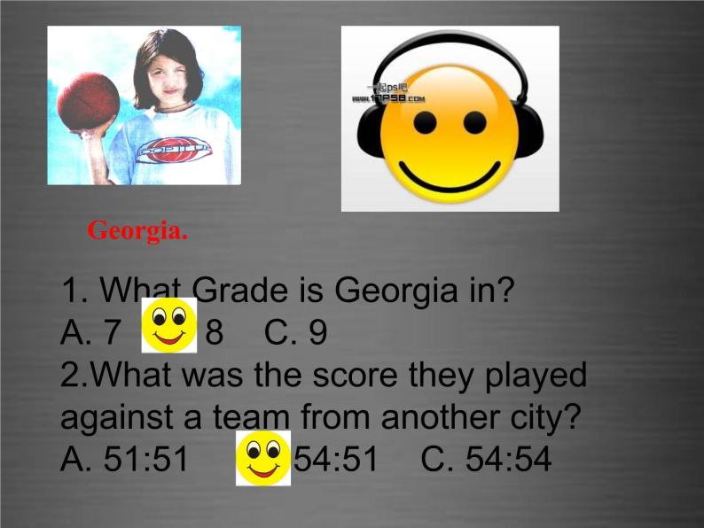 八年级英语上册 Unit 8 Lesson 44 Georgia Plays Basketball课件1 （新版）冀教版07