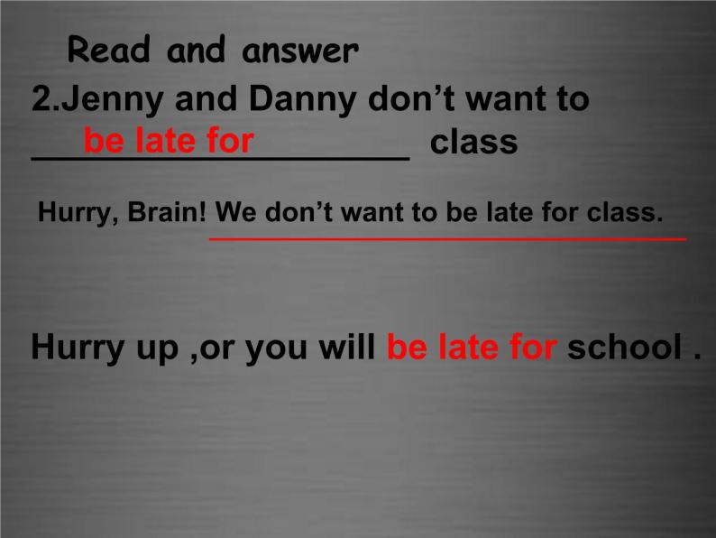 八年级英语上册 Unit 2 Lesson 7 Don't Be Late for Class课件1 （新版）冀教版07