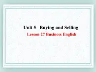 八年级英语下册 Unit5 Lesson 27 课件