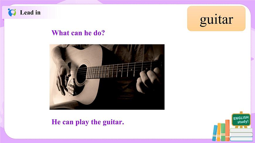 人教版英語七年級下冊 Unit1 Can you play the guitar （第1課時）課件第2頁