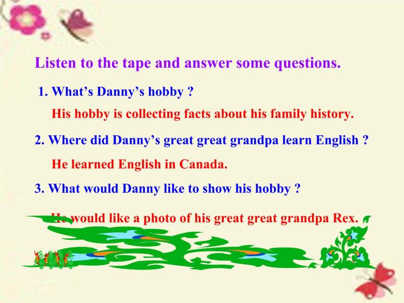八年级英语上册 Unit 7 Lesson 39 Danny’s Hobby课件 （新版）冀教版08