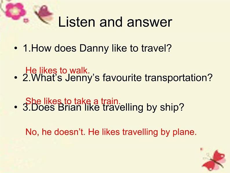 八年级英语上册 Unit 6 Lesson 31 How do you travel课件 (新版)冀教版第5页
