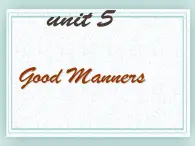 牛津译林版英语八下 Unit 5 Good Manners 课件2