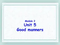 牛津译林版英语八下 Unit 5 Good Manners 课件5