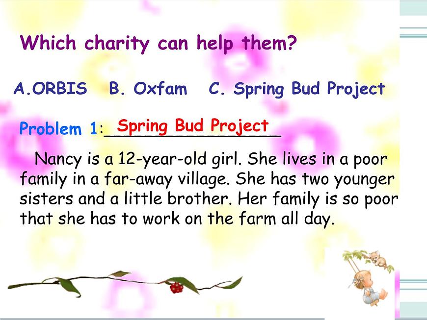 牛津譯林版英語(yǔ)八下 Unit 7 International charities 課件3第5頁(yè)