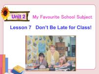 冀教版八年级上册Lesson 7 Don't Be Late for Class!课前预习ppt课件