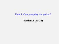 初中英语Unit 1 Can you play the guitar?Section A图片ppt课件