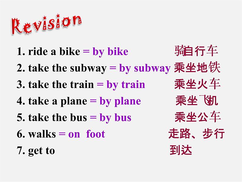 【名师精品】7 Unit 3 How do you get to school Section A课件203