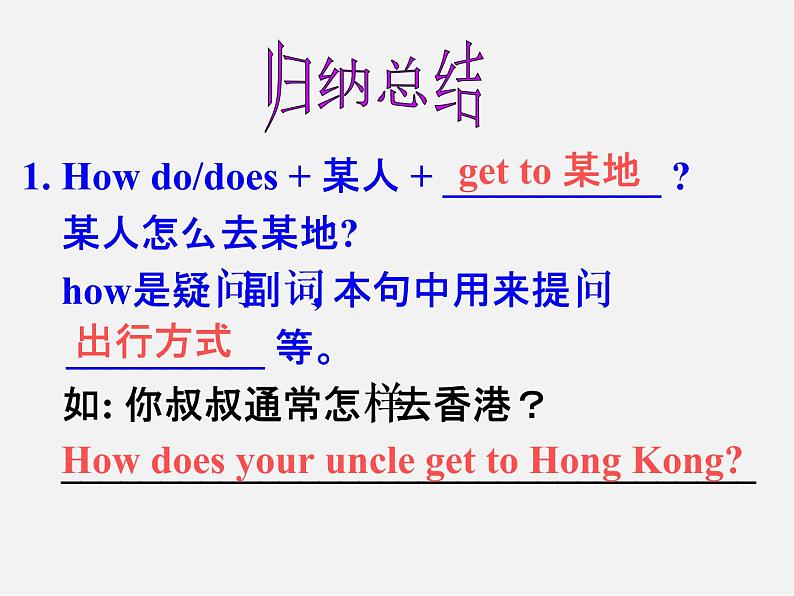 【名师精品】7 Unit 3 How do you get to school Section A课件207