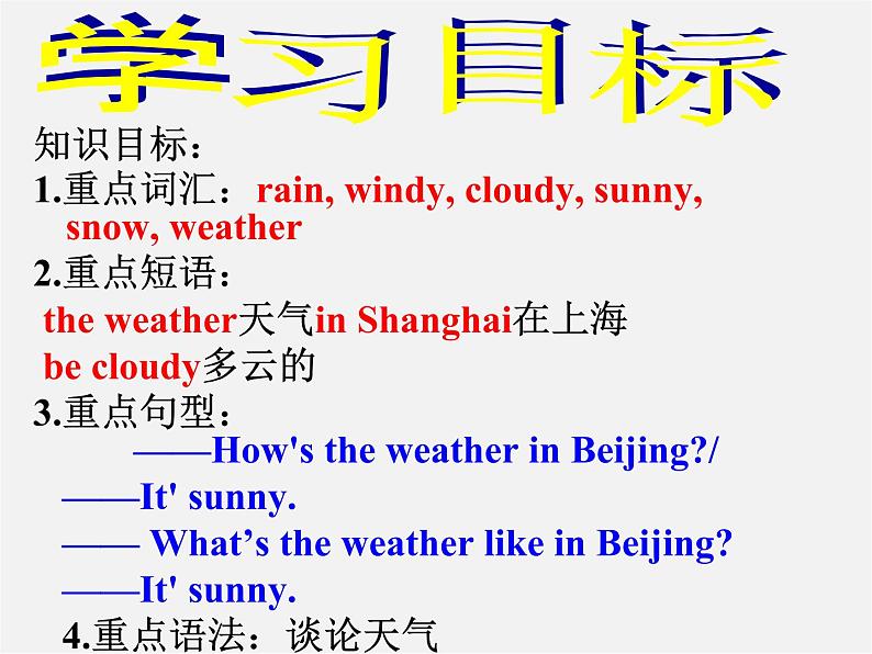 【名师精品】2 unit 7 It's raining Section A(1a-1c)课件03