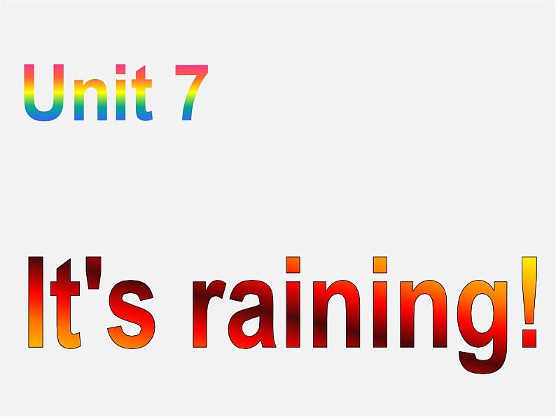 【湖北省】2Unit 7 It’s raining Section A课件1第2页