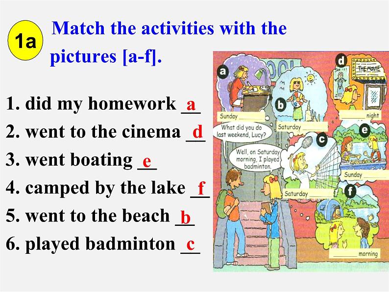 【名师精品】2 unit 12 What did you do last weekend Section A(1a-2d)课件第4页