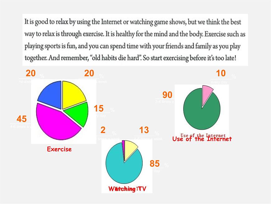 遼寧省東港市黑溝中學(xué)八年級(jí)英語(yǔ)上冊(cè) Unit 2 How often do you exercise Section B(2a-2e)課件第3頁(yè)