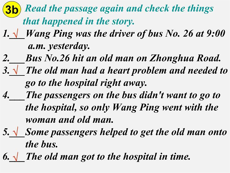八年级英语下册 Unit 1 What’s the matter(Section A 3a-4c)课件06