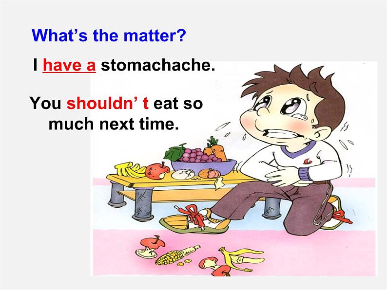 八年级英语下册 Unit 1 What’s the matter?Section A 4a 教学课件第2页
