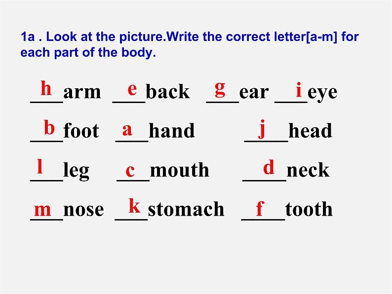 八年级英语下册 Unit 1 What's the matter?Section A period 1(1a-1c)课件04