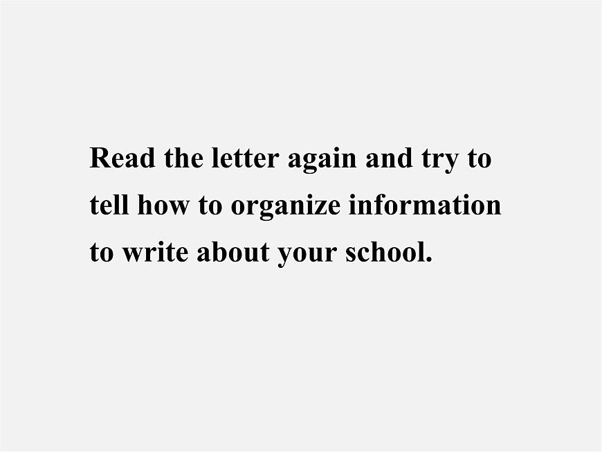 江蘇省鹽城市永豐初級中學七年級英語上冊 Unit 3 Welcome to our school Task課件第8頁