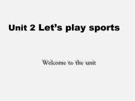 江苏省东海县晶都双语学校七年级英语上册 Unit 2 Let's play sports！Welcome to the unit课件