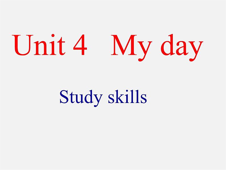 七年级英语上册 Unit 4《My day study skills》课件101