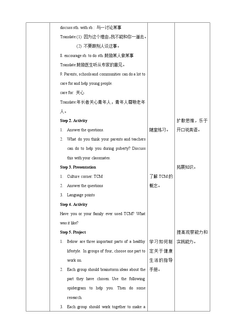 Unit 6 Caring for your health Period 5 more practice & culture corner（课件41张PPT+教案+导学案）03