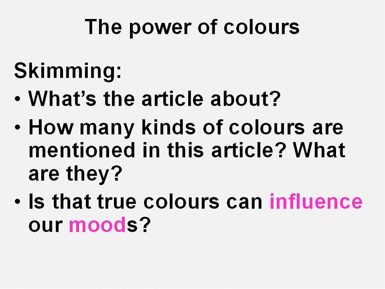 九年级英语上册 Unit 2 Colour Reading课件(2)第3页