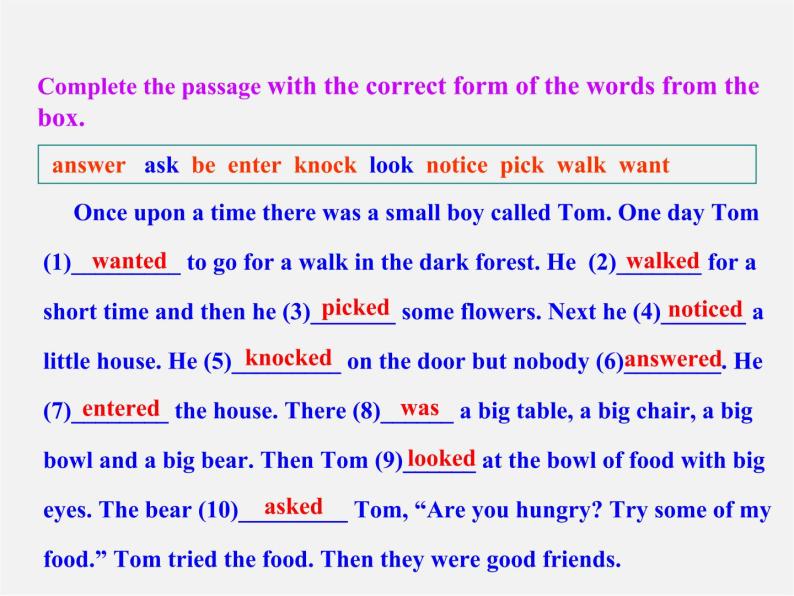 【世纪金榜】七年级英语下册 Module 8 Story time Unit 3 Language in use课件05