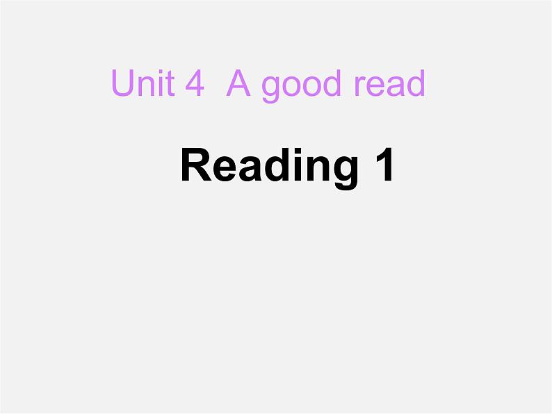 江苏省南京市长城中学八年级英语下册 Unit 4 A good read reading课件1第1页