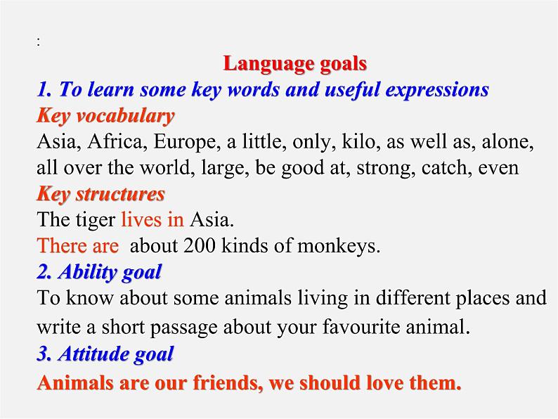 七年级英语上册 Module 6 A trip to the zoo Unit 2 The tiger lives in Asia课件 (新版)外研版03
